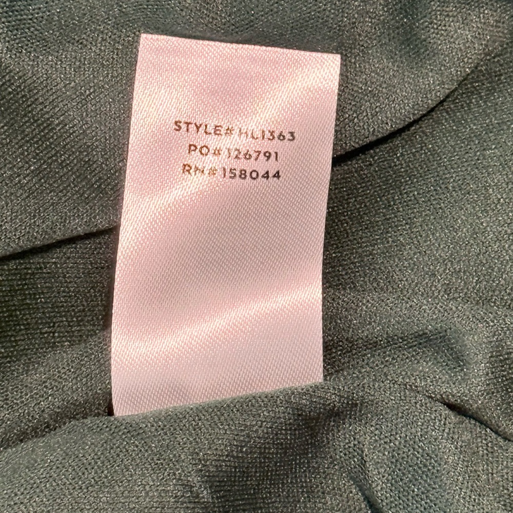 Lulu's Have Harmony Dress Sz M Green Swiss Dot Asymmetrical Ruffled Midi EUC - Picture 7 of 7